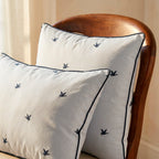 Cotton Satin Pillowcase - Canards Rayés Blue