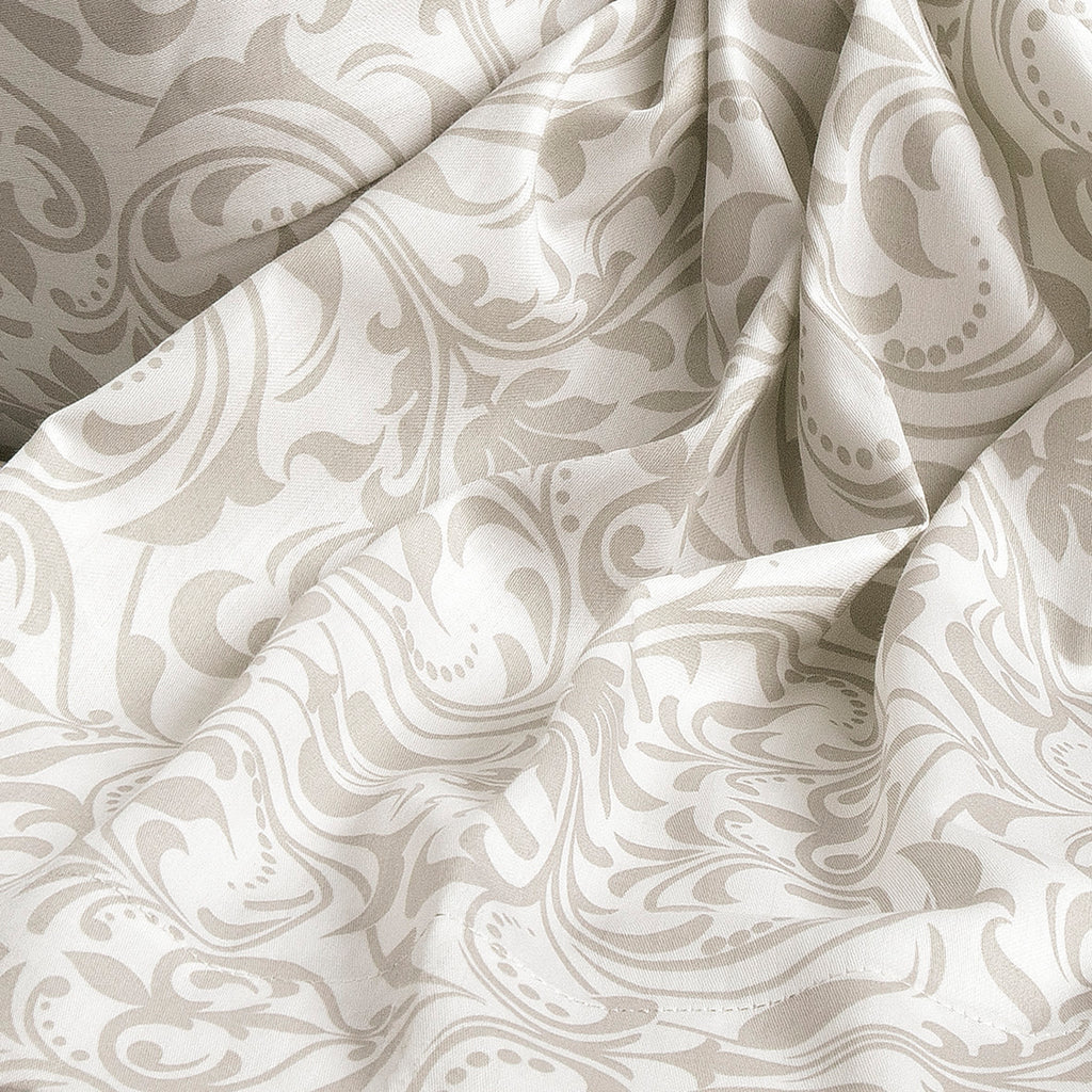 Copripiumino + 2 Federe in Raso di Cotone - Victorian Taupe