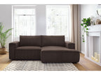Nihad - Compact Fixed Corner Sofa - Corduroy - Right-hand Corner