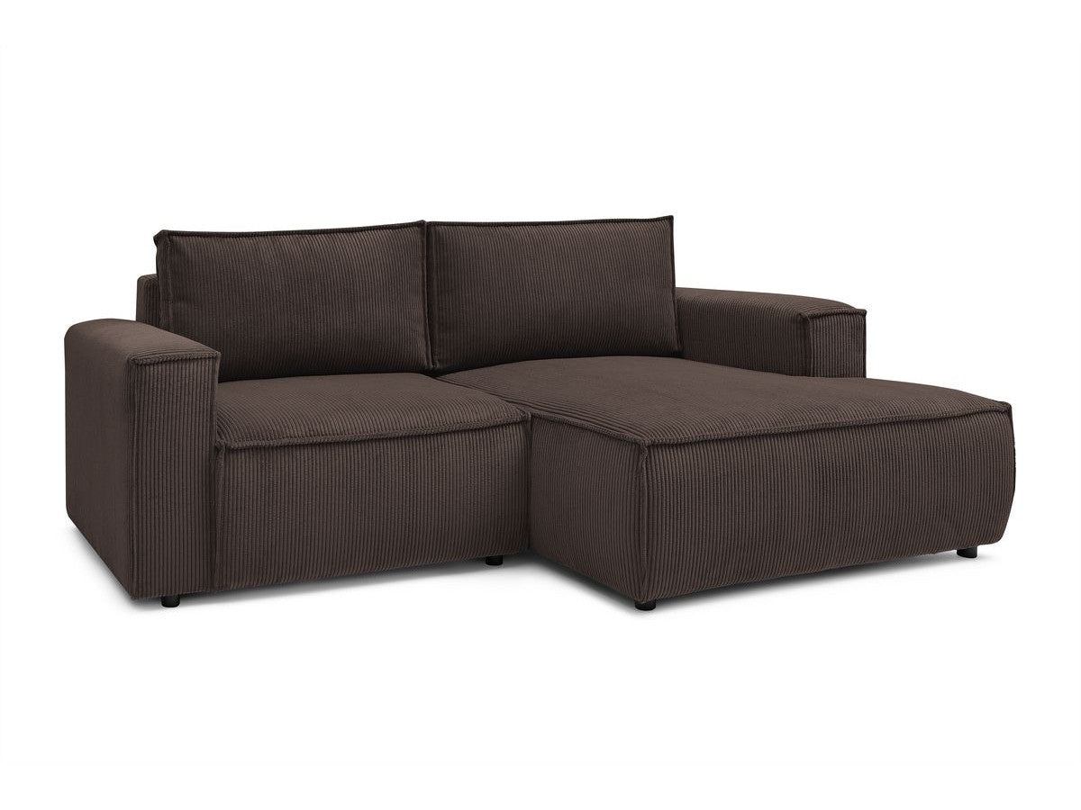 Nihad - Compact Fixed Corner Sofa - Corduroy - Right-hand Corner