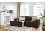 Nihad - Compact Fixed Corner Sofa - Corduroy - Left-hand Corner