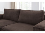 Nihad - Compact Fixed Corner Sofa - Corduroy - Left-hand Corner