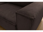Nihad - Compact Fixed Corner Sofa - Corduroy - Left-hand Corner
