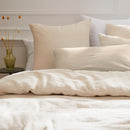 Juego De 2 Fundas De Almohada De Gasa De Algodón Lisas Taupe 07