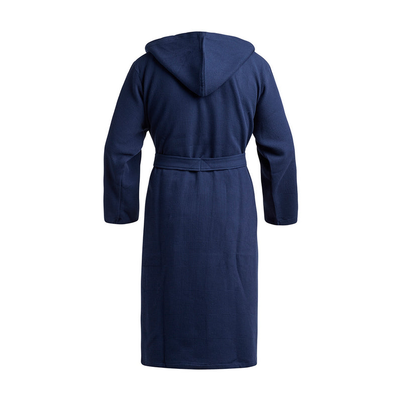 Bathrobe With Honeycomb Hood Dark Blue
