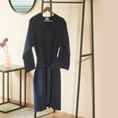 Bathrobe With Honeycomb Hood Dark Blue