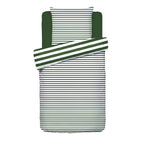 Housse De Couette + Taie D'Oreiller Satin De Coton - Horizon Vert