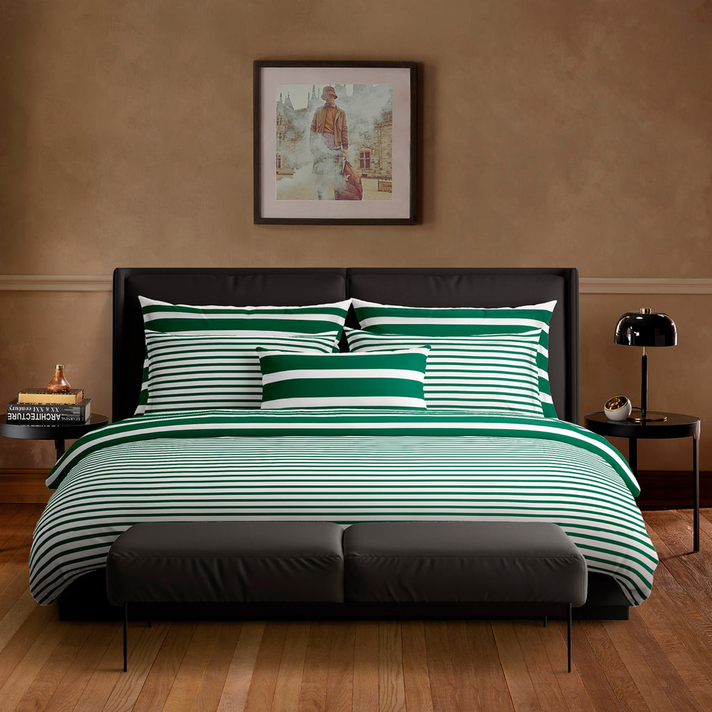 Set Di 2 Federe In Raso Di Cotone - Horizon Verde