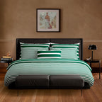Set Di 2 Federe In Raso Di Cotone - Horizon Verde