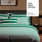 Set Di 2 Federe In Raso Di Cotone - Horizon Verde