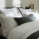Taie De Traversin Satin De Coton Bastia Gris / Blanc