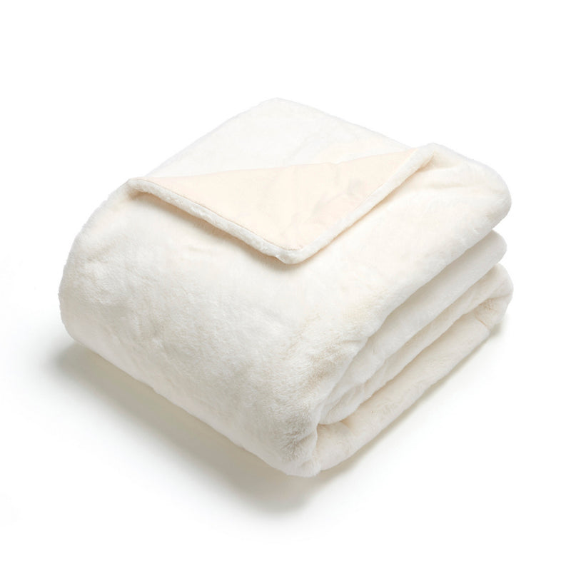 Plaid Imitation Fourrure Blanc