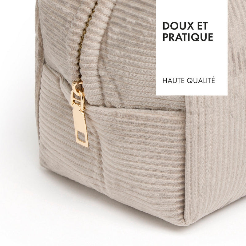 Taupe Corduroy Pouch