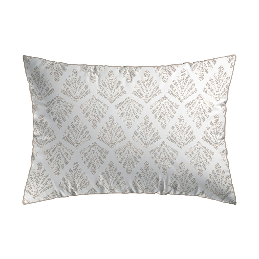 Set De 2 Taies D'Oreiller Satin De Coton - Vibrance Végétale Blanc / Blanc