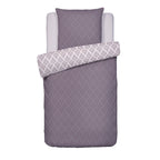 Funda Nórdica + Funda de Almohada de Satén de Algodón - Vibrance Végétale Morado Oscuro / Morado Claro