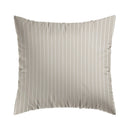 Juego de 2 fundas de almohada de satén de algodón Classic Stripes Taupe