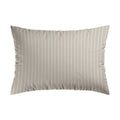 Set Di 2 Federe Per Cuscino In Raso Di Cotone - Righe Classiche Tortora