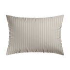 Set Di 2 Federe Per Cuscino In Raso Di Cotone - Righe Classiche Tortora