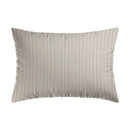 Juego de 2 fundas de almohada de satén de algodón Classic Stripes Taupe