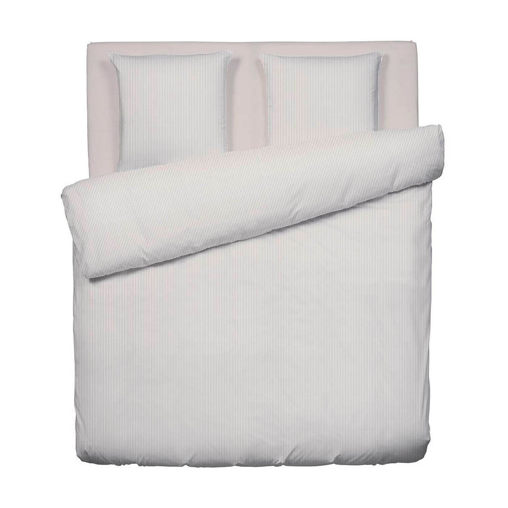 Housse De Couette + 2 Taies D'Oreiller Coton Percale - Lyon Taupe