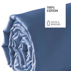 Drap-Housse Satin De Coton - Bleu