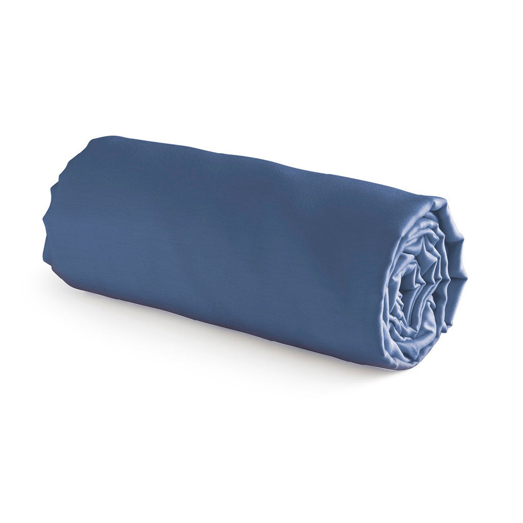 Drap-Housse Satin De Coton - Bleu