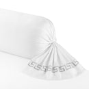 Cotton Satin Bolster Case - Maison Royale Gray / White