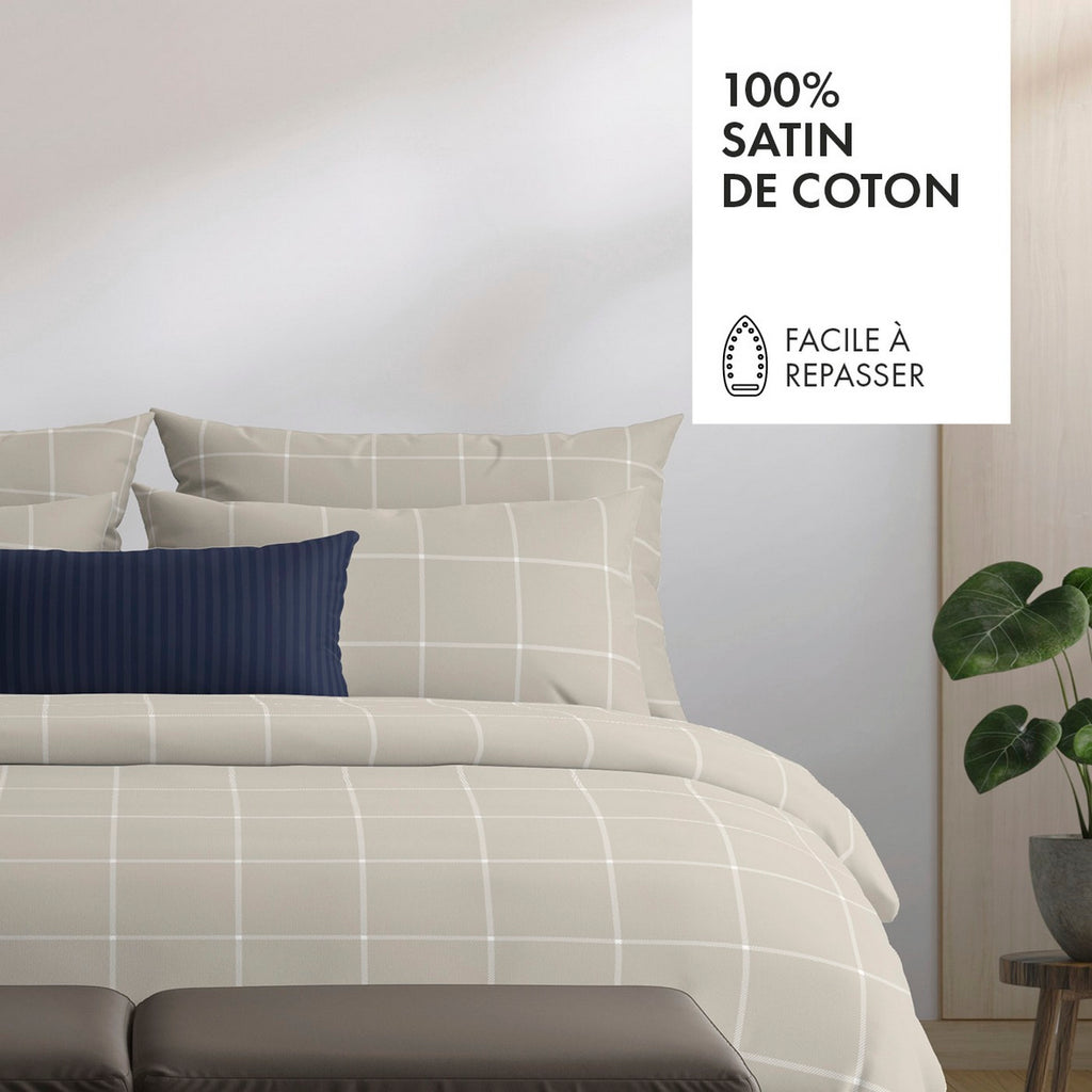 Taie De Traversin Satin De Coton - Arthur Taupe