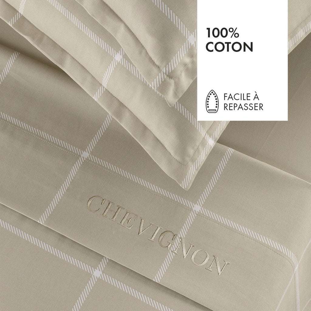 Drap Plat Satin De Coton - Arthur Taupe