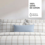 Funda nórdica + Funda de almohada de satén de algodón - Aaron Taupe