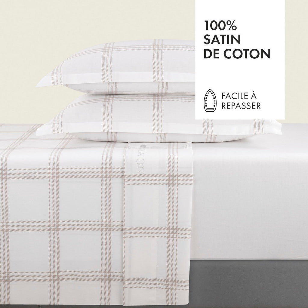 Ensemble De Draps Satin De Coton - Aaron Taupe