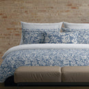 Cotton Satin Flat Sheet - Bleu Jardin Bleu