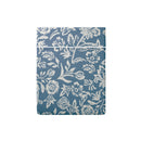 Cotton Satin Flat Sheet - Bleu Jardin Bleu