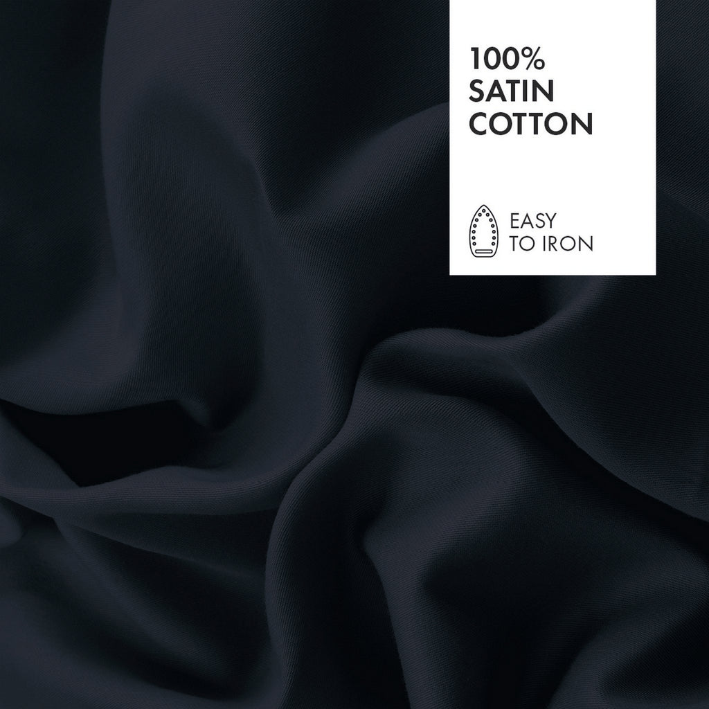 Ensemble De Draps Satin De Coton - Uni 1 Baratta Blue 11