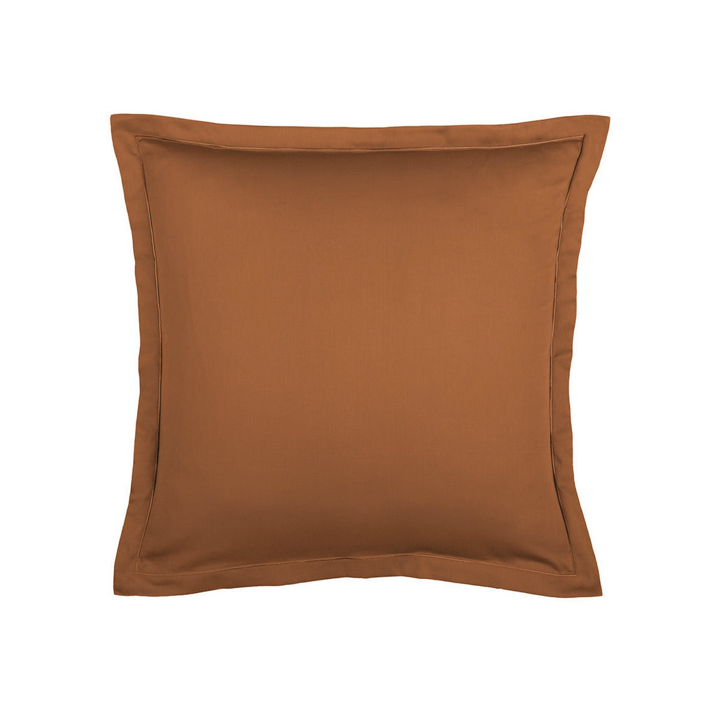 Taie D'Oreiller Satin De Coton - Uni 1 Baratta Marron 01