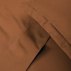 Taie D'Oreiller Satin De Coton - Uni 1 Baratta Marron 01