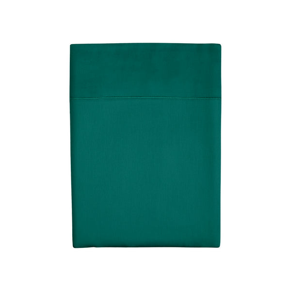 Lenzuolo Sopra In Raso Di Cotone - Tinta Unita 1 Baratta Verde 02
