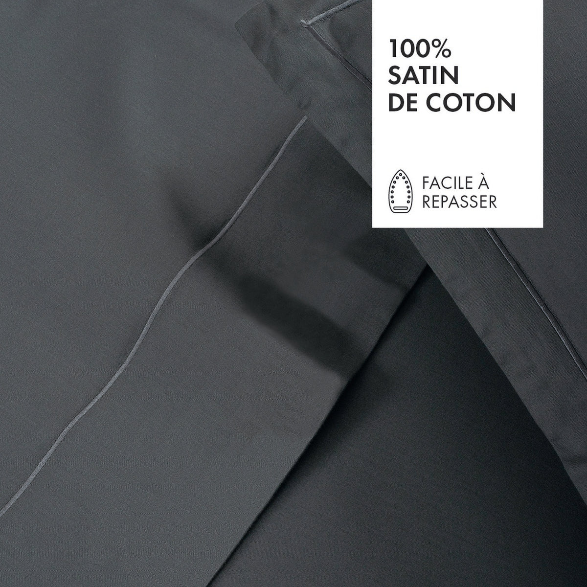 Federa In Raso Di Cotone - Tinta Unita 1 Baratta Grigio 02