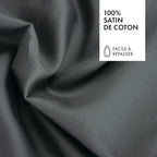 Ensemble De Draps Satin De Coton - Uni 1 Baratta Gris 02