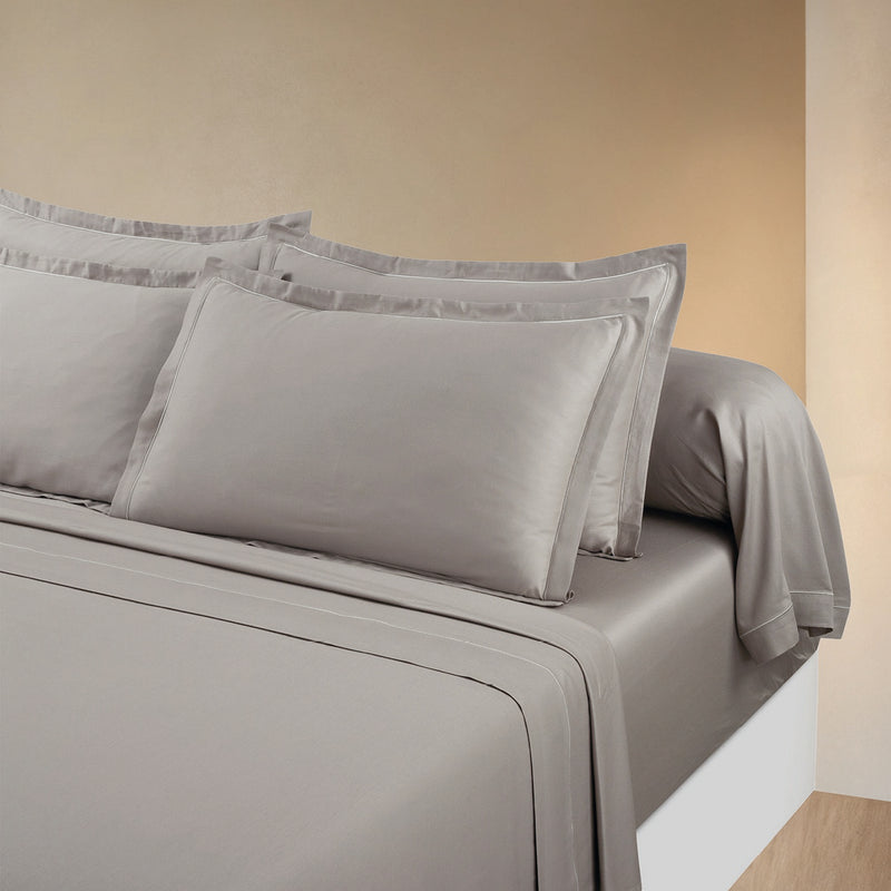 Cotton Satin Pillowcase - Plain 1 Baratta Taupe 01