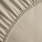 Cotton Sateen Fitted Sheet - Plain Taupe 01