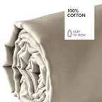 Cotton Sateen Fitted Sheet - Plain Taupe 01