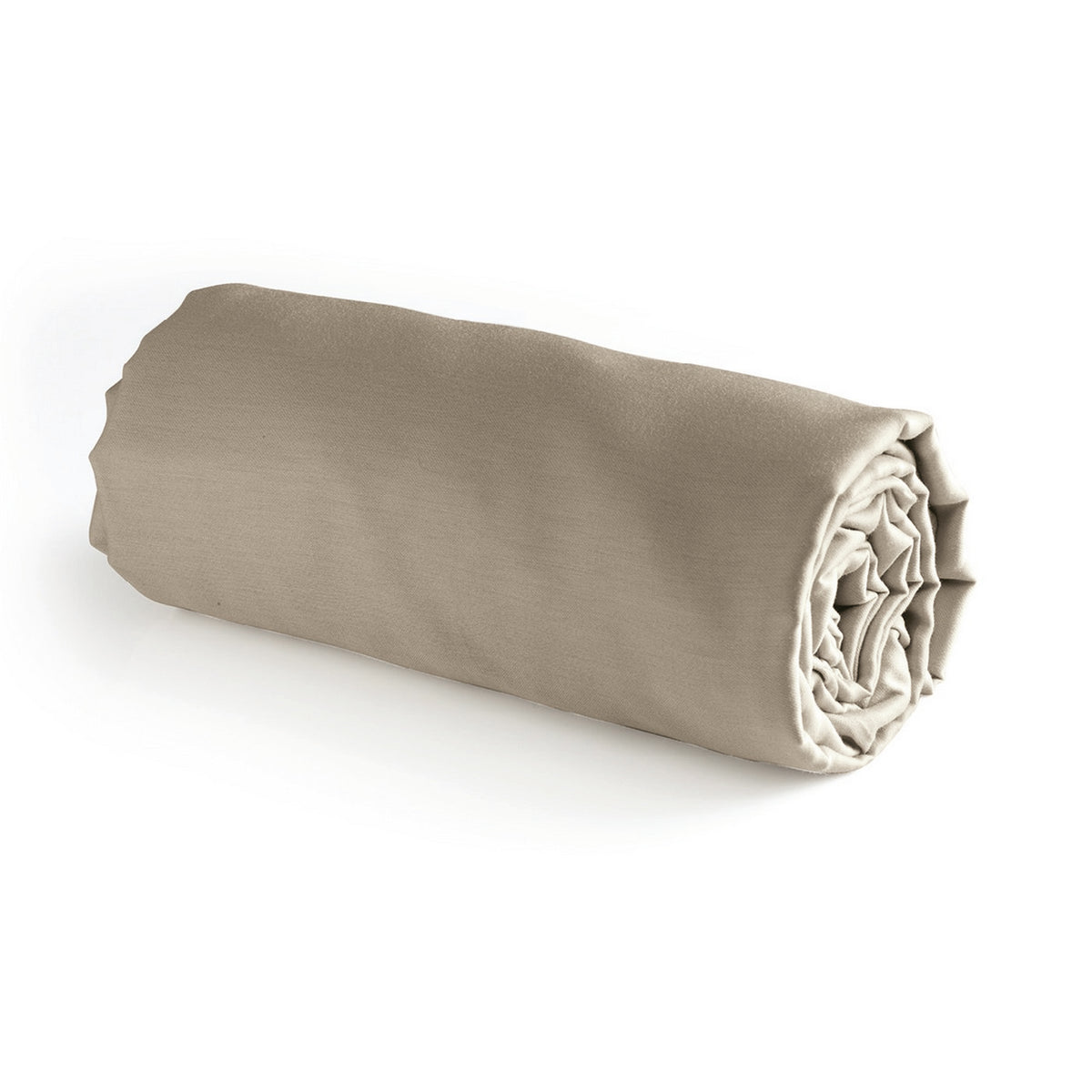 Cotton Sateen Fitted Sheet - Plain Taupe 01