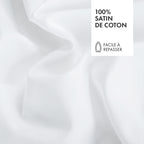 Drap Plat Satin De Coton - Uni 1 Baratta Blanc 01