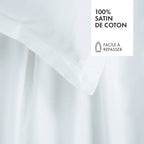 Set Di Lenzuola In Raso Di Cotone - Tinta Unita 1 Baratta Bianco 01