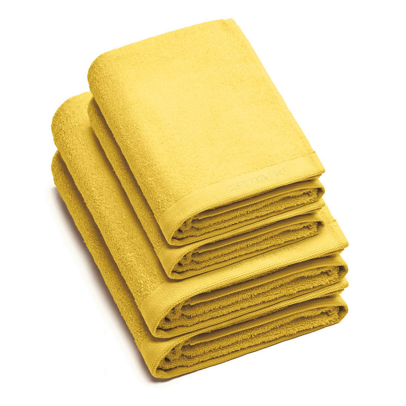 Drap De Bain Coton Peigné Lt - Lagon Jaune