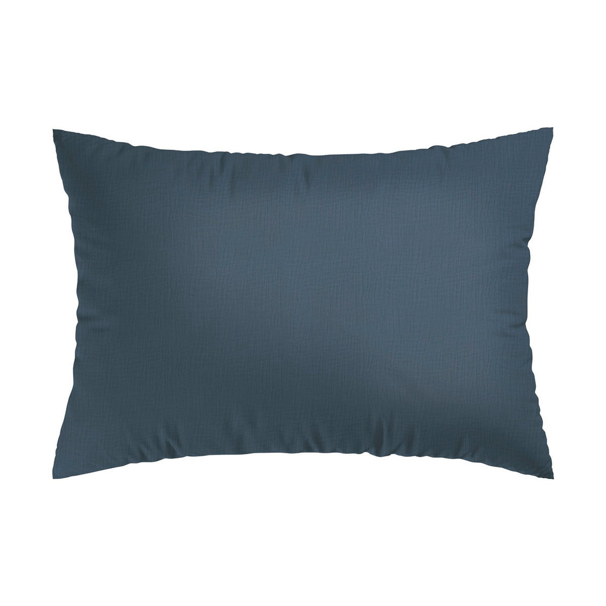 Taie D'Oreiller Gaze De Coton - Uni Bleu 14