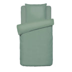 Funda Nórdica + Funda De Almohada Gasa De Algodón - Liso Verde 12