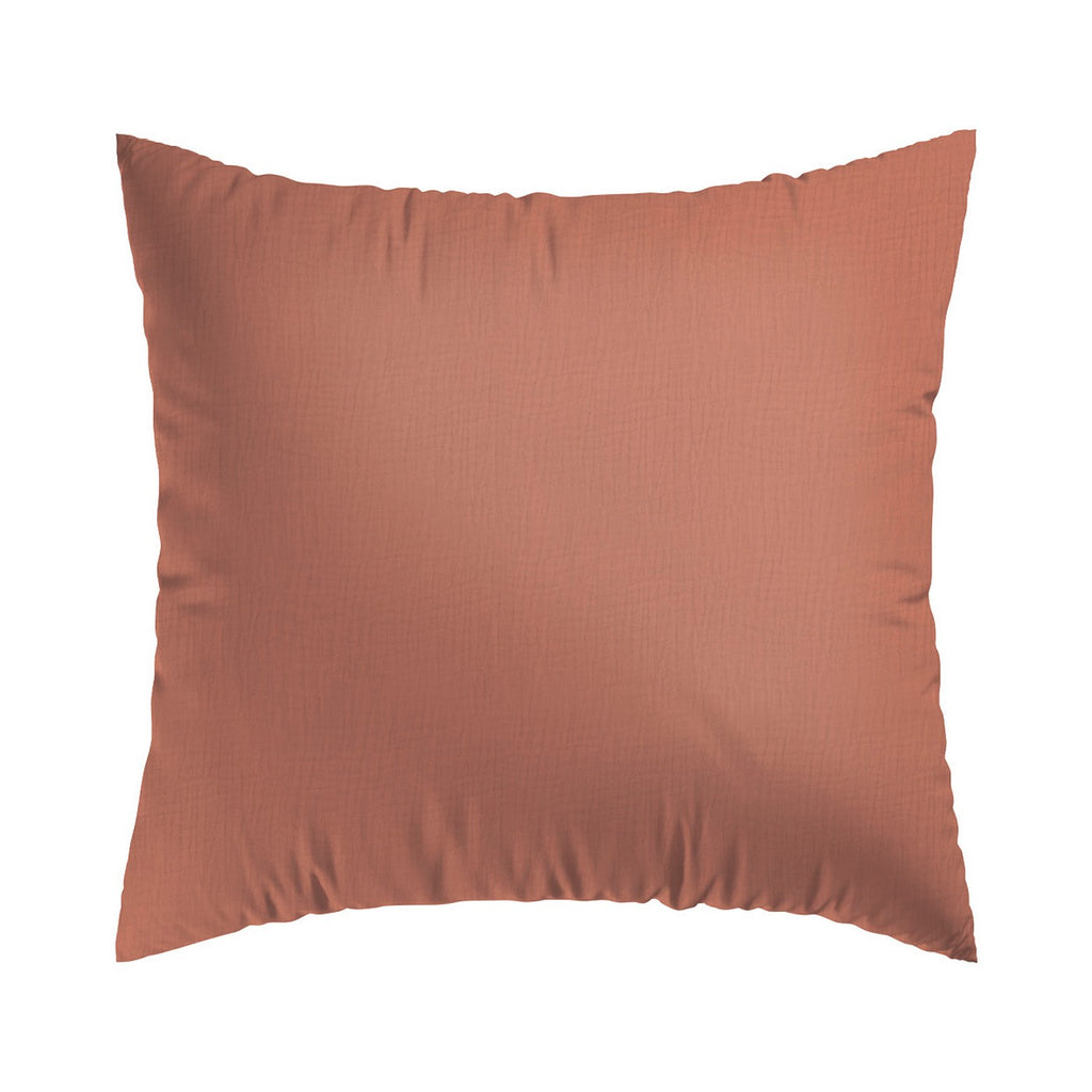 Taie D'Oreiller Gaze De Coton - Uni Terracotta 02