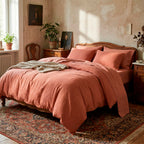 Taie D'Oreiller Gaze De Coton - Uni Terracotta 02